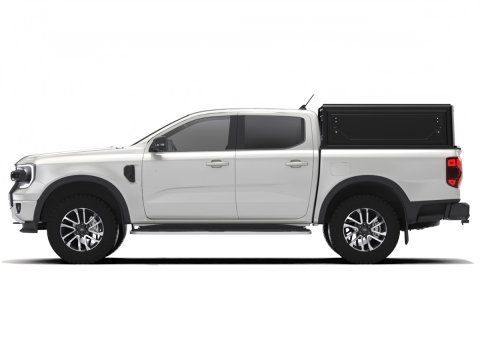 Hardtop Contour noir lisse sans fenêtre latérale Ford Ranger 2023+ double cabine Alu-Cab
