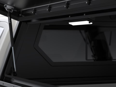 Hardtop Contour noir lisse sans fenêtre latérale Ford Ranger 2023+ double cabine Alu-Cab
