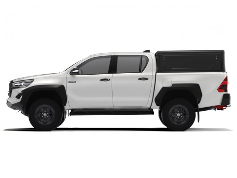 Hardtop Contour noir/ lisse sans fenêtre latérale pour Toyota Hilux Revo 2016+ double cabine Alu-Cab