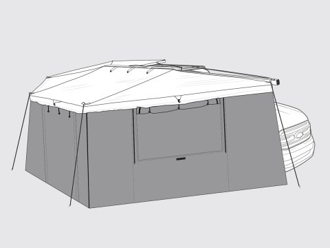 Kit murs de auvent autoportant Batwing 270° coté droit Rhino Rack