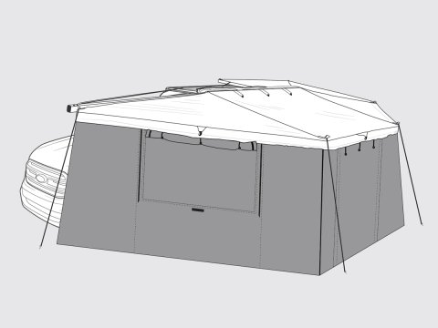Kit murs de auvent autoportant Batwing 270° coté gauche Rhino Rack