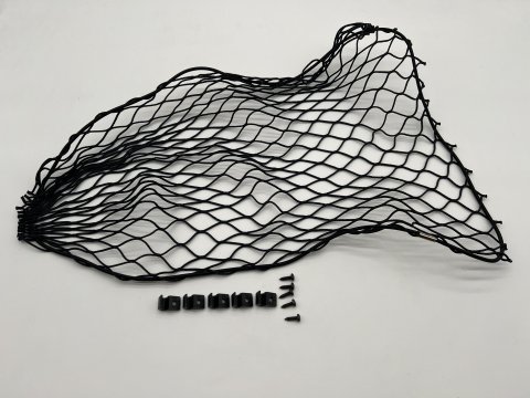 Filet de rangement élastique noir 500x400mm avec cavaliers de fixation