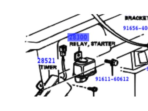 Relais de démarreur 24V pour BJ4 HJ4 09/1977-10/1984