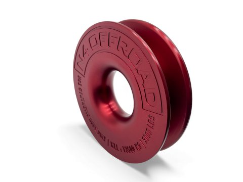 Anneau de treuillage alu 13.5T Ø148mm rouge N4-Offroad avec etui