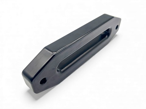 Ecubier aluminium noir pour corde de treuil synthétique N4-Offroad