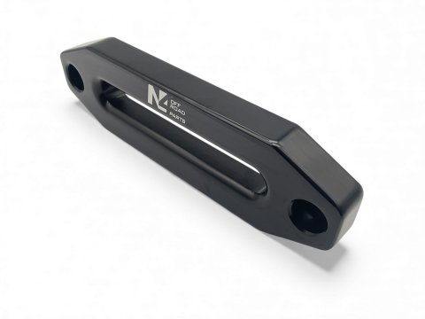 Ecubier aluminium noir pour corde de treuil synthétique N4-Offroad