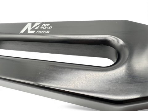 Ecubier aluminium noir pour corde de treuil synthétique N4-Offroad