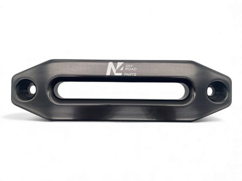 Ecubier aluminium noir pour corde de treuil synthétique N4-Offroad