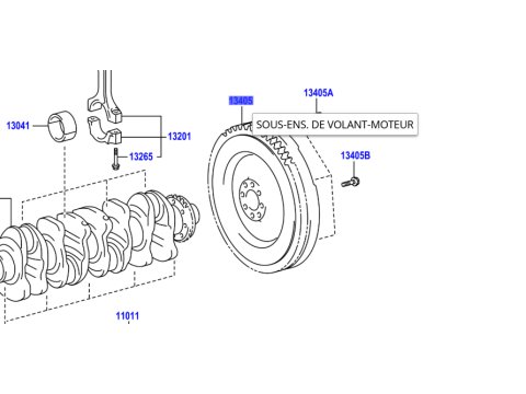 Volant moteur monomasse Hilux Revo et GDJ15 06/2015+