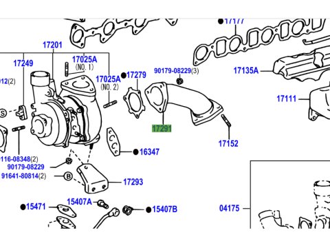 Coude descente de turbo KDJ9 KDJ12 163cv 166cv - entre turbo et primaire d'échappement