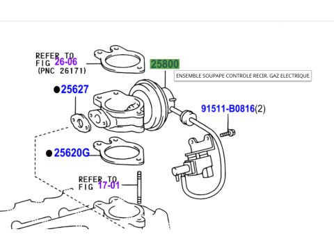 Vanne EGR recirculation gaz échappement KDJ9 KDJ12 163cv