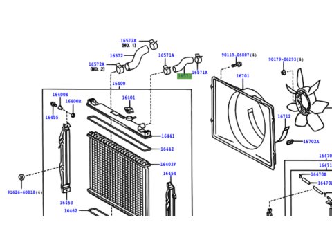 Durite supérieure radiateur de refroidissement KDJ90 KDJ95