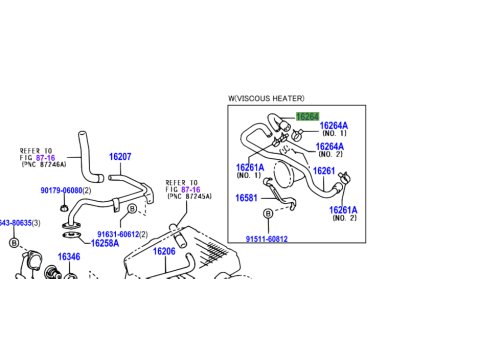 Durite No2 liquide de refroidissement réchauffeur eau KDJ9