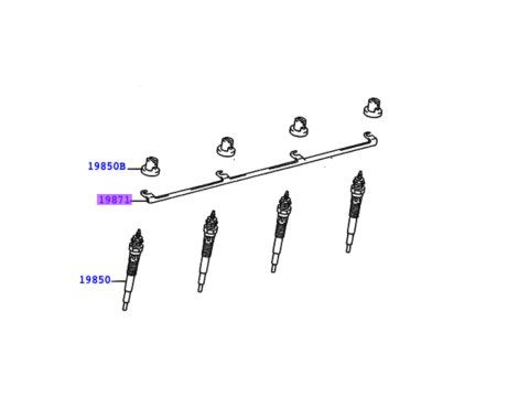 Rampe connecteur bougies préchauffage KDJ90 KDJ95