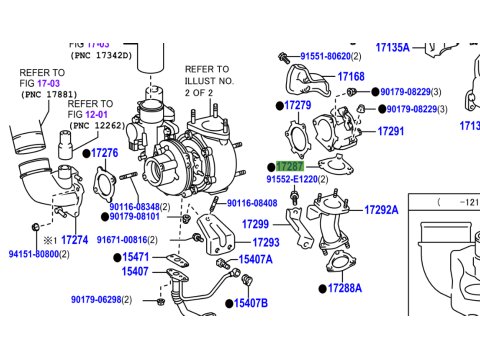 Joint entre coude échappement turbo et descente de turbo KDJ15 190cv avec FAP