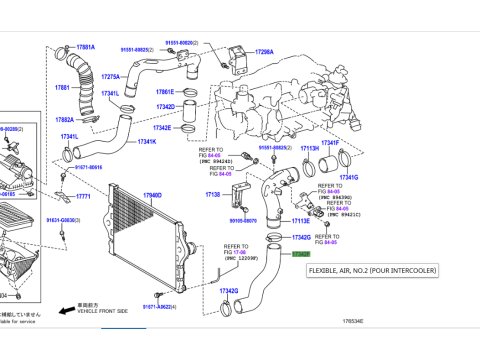 Flexible air No2 intercooler KDJ15