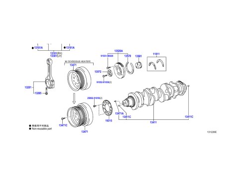 Poulie damper de vilebrequin VDJ200
