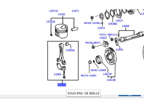 Bielle moteur KZJ7 KZJ9