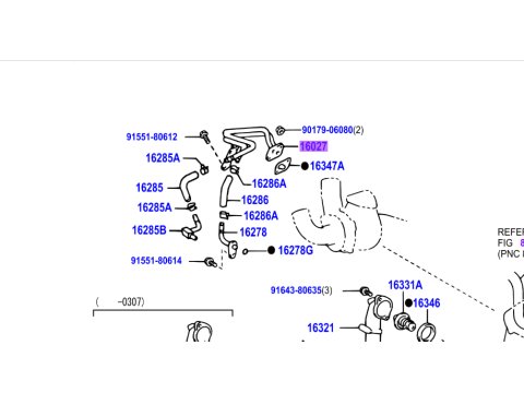 Conduite rigide refroidissement turbo sur turbo KZJ7 KZJ9