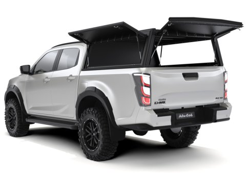 Hardtop Explorer Guard aluminium noir lisse Isuzu D-Max 2020+ double cabine Alu Cab