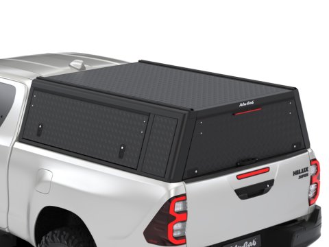 Hardtop Explorer Guard aluminium noir strié Toyota Hilux Revo extra cabine Alu Cab