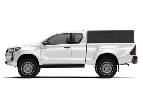 Hardtop Explorer Guard aluminium noir strié Toyota Hilux Revo extra cabine Alu Cab