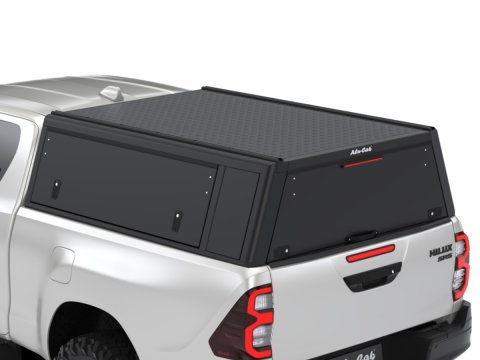 Hardtop Explorer Guard aluminium noir lisse Toyota Hilux Revo extra cabine Alu Cab