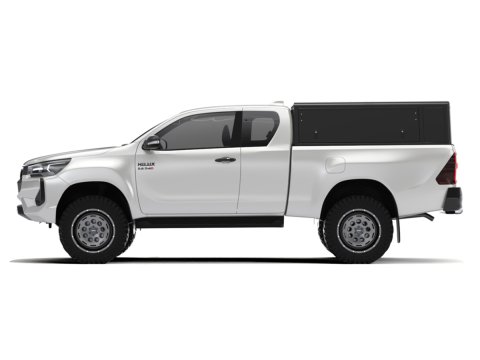 Hardtop Explorer Guard aluminium noir lisse Toyota Hilux Revo extra cabine Alu Cab