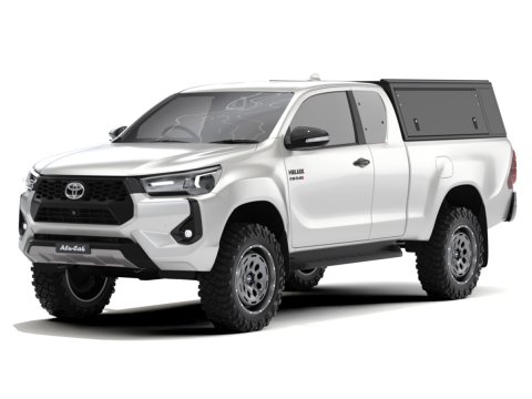 Hardtop Explorer Guard aluminium noir lisse Toyota Hilux Revo extra cabine Alu Cab