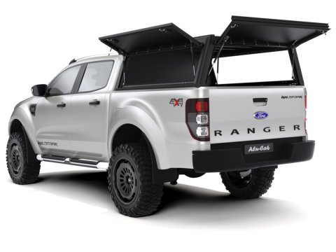 Hardtop Explorer Guard aluminium noir lisse Ford Ranger 2012-2022 double cabine Alu Cab