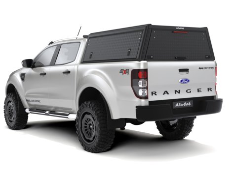 Hardtop Explorer Guard aluminium noir strié Ford Ranger 2012-2022 double cabine Alu Cab
