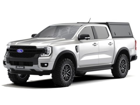 Hardtop Explorer Guard aluminium noir lisse Ford Ranger 2023+ double cabine Alu Cab
