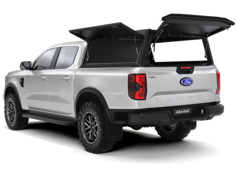 Hardtop Explorer Guard aluminium noir lisse Ford Ranger 2023+ double cabine Alu Cab