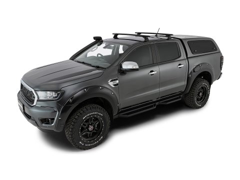 Kit 2 barres de toit Rhino Rack Sportz 1260mm Ford Ranger T6 T7 T8 T9 Raptor Double Cab 2011-2022