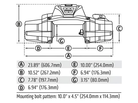 Treuil Warn Zeon XD12S 5443kg 12V