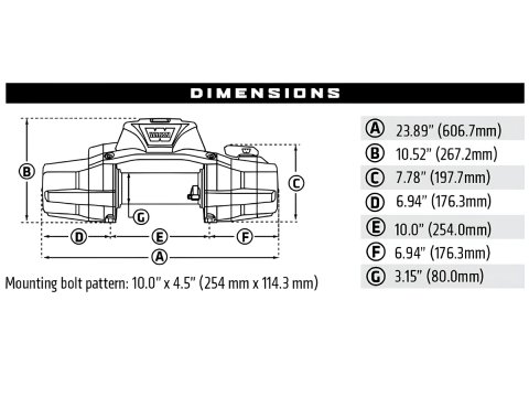 Treuil Warn Zeon XP14S 6350kg 12V