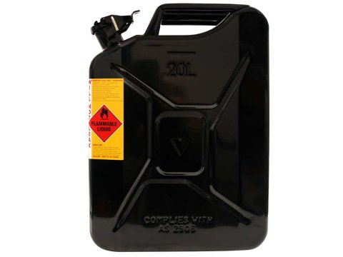 Jerrycan carburant - métal noir - Format US 20L