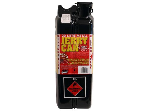 Jerrycan carburant - métal noir - Format US 20L