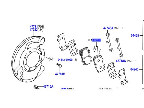 Ressort anti vibration de plaquette de frein avant HDJ100