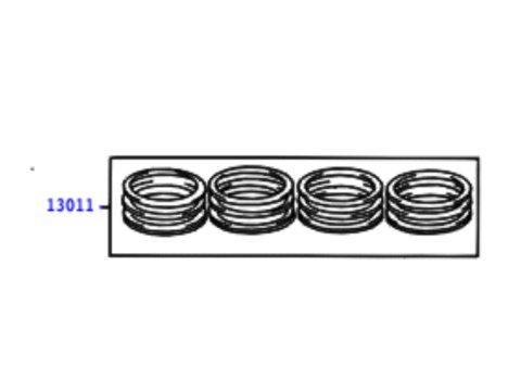 Jeu segments cote réparation 0.5 pour 4 pistons 1KZ-T KZJ7 KZJ9