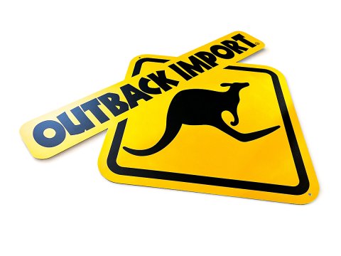 Panneau métal signalétique OUTBACK IMPORT
