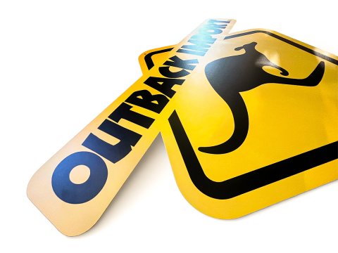 Panneau métal signalétique OUTBACK IMPORT