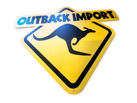 Panneau métal signalétique OUTBACK IMPORT