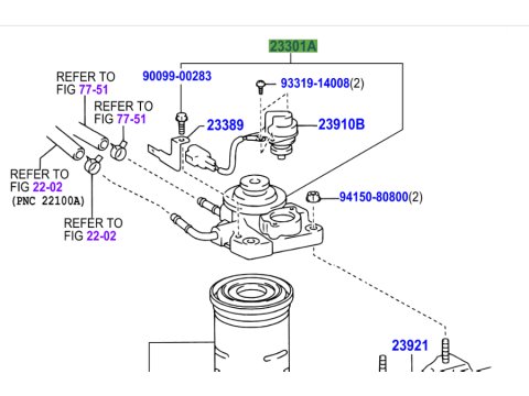 Support filtre gasoil avec emplacement réchauffeur KDJ120 KDJ125