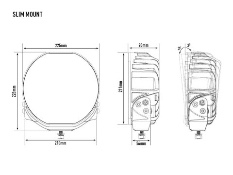 Longue portée LED Lazer Sentinel 9 Elite PL2 Noir