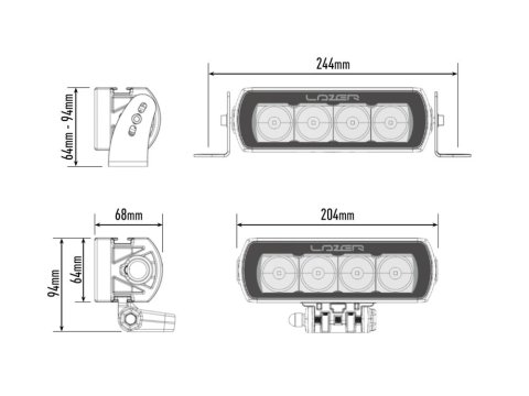 Barre de leds Lazer ST4 Evolution