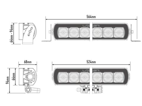 Barre de leds Lazer ST12 Evolution