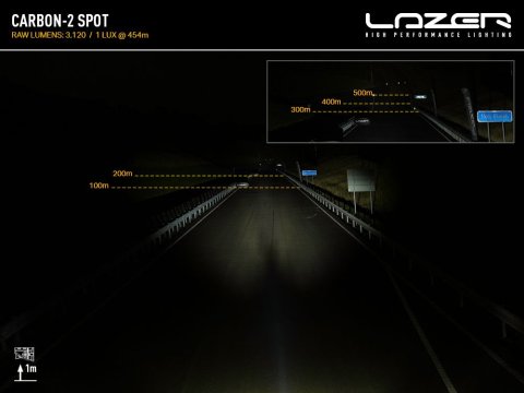 Barre LED Lazer Carbon-2 Spot - Feux de croisement jaunes