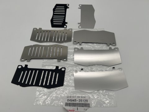 Kit de cales anti grincement / antibruit plaquettes de frein avant KDJ12 KDJ15 Hilux