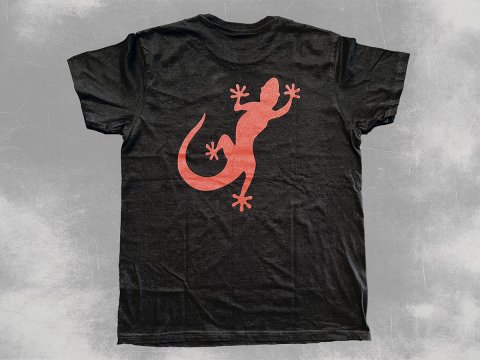Tshirt noir homme salamandre rouge